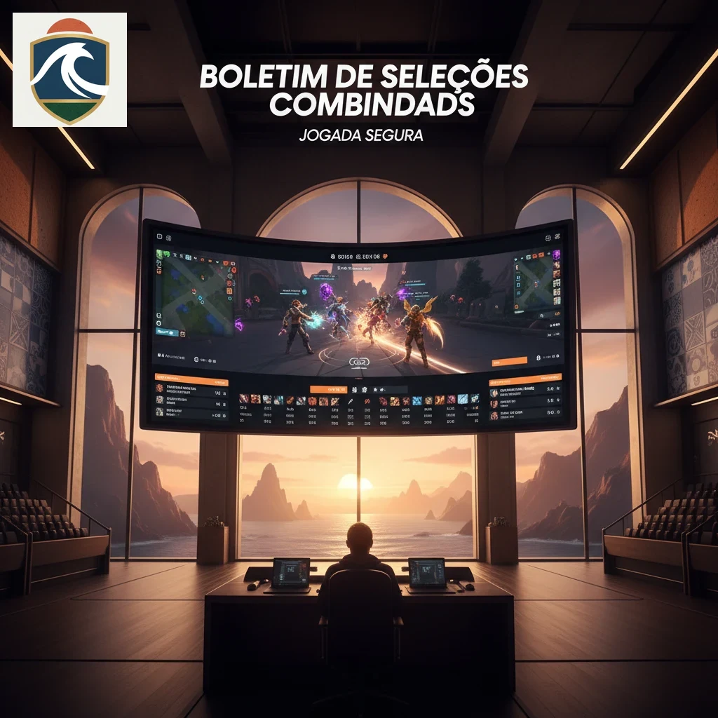 Transmissão de torneio de eSports num monitor escuro com estatísticas de jogo em direto