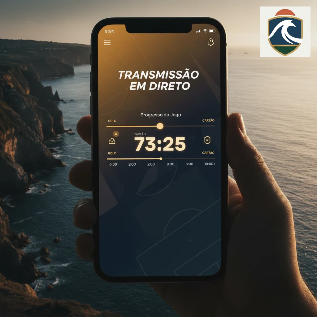 Ecrã de smartphone com estatísticas desportivas em tempo real e controlos de cash out