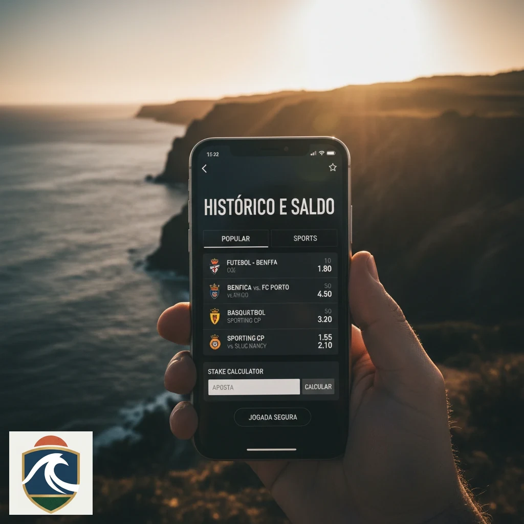 Boletim de apostas desportivas num smartphone com calculadora de odds e stake