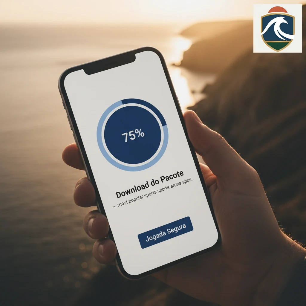 Ecrã de smartphone a mostrar o download seguro de um ficheiro de aplicação