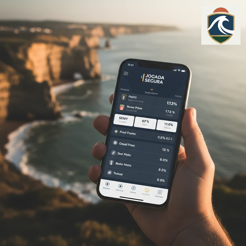 Interface da aplicação móvel de apostas desportivas com estatísticas ao vivo em smartphone