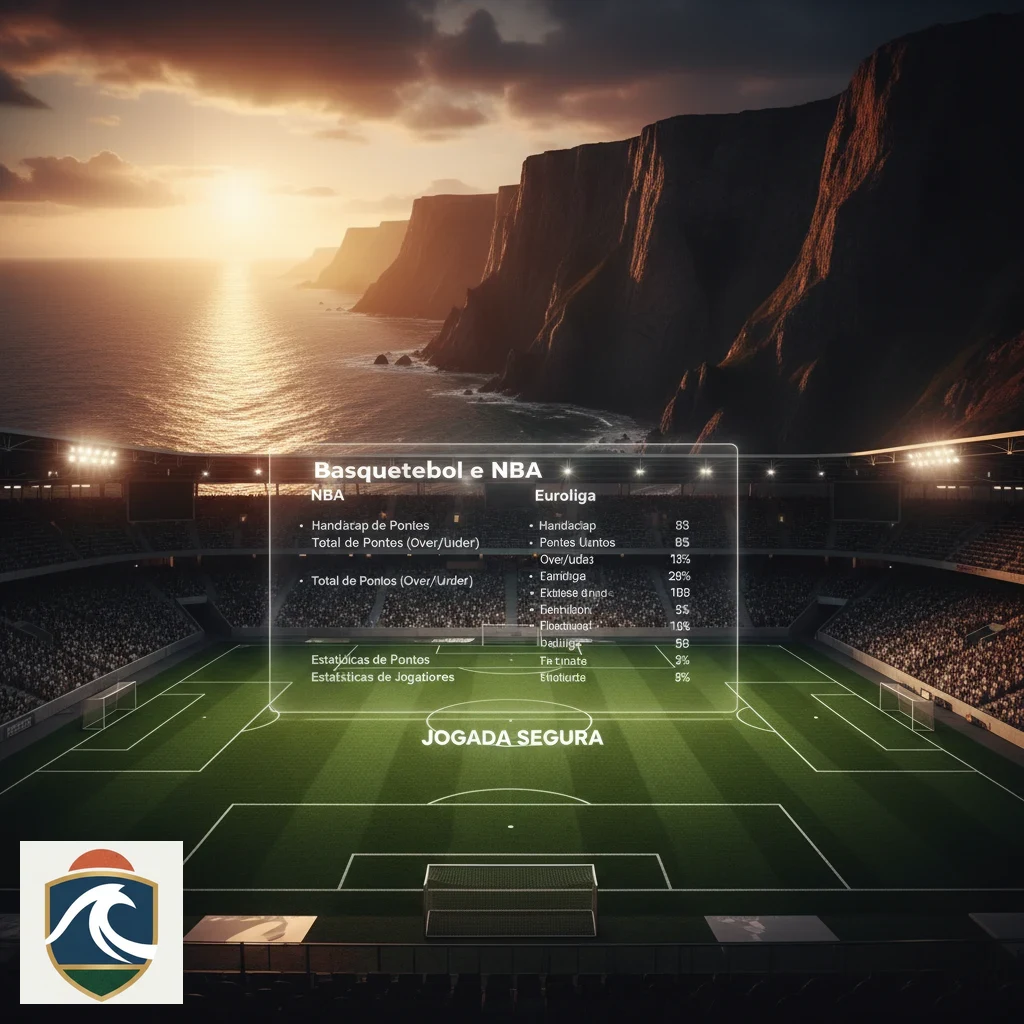 Vista aproximada de um campo de futebol europeu iluminado à noite